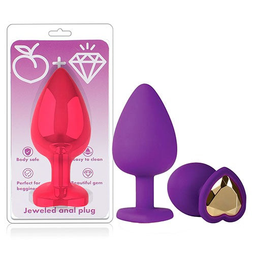 Medium Heart Base Silicone Anal Plug