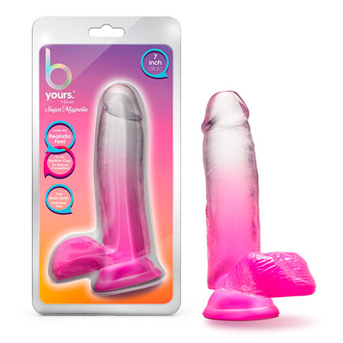 Sugar Magnolia 7 Inch Dildo Fuchsia Blush Novelties BL-38500